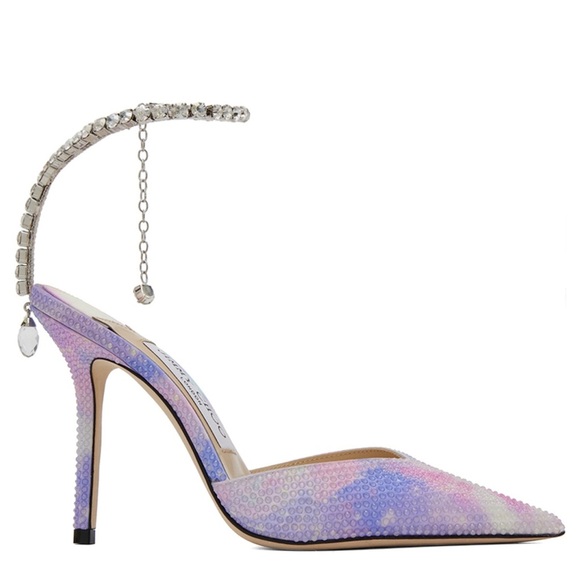 BNIB Jimmy Choo Saida Bay 100 Embellished Ankle Strap Pumps Size 41.5 - Picture 10 of 15
